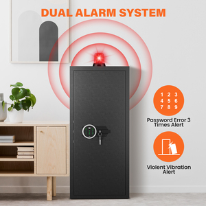 Archivos de oficina seguros de acero con llave Código electrónico de gran espacio Caja DE SEGURIDAD Hogar - Product Image 2