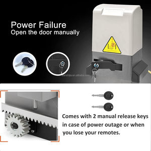 Rack Driven Sliding Gate Opener with Alarm <strong>System</strong> Remote Controls for Gates up to 40ft Complete Gate <strong>Operator</strong> Kit for Driveways - Product Image 3