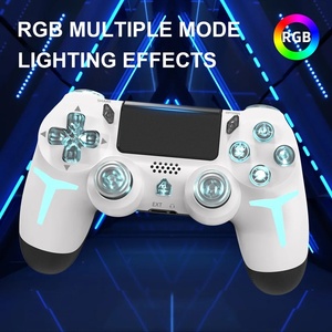 Controlador de juego inalámbrico con luz RGB, giroscopio LED de 6 ejes, Joystick de doble vibración para consola PS4 PS3, ordenador y PC - Product Image 2