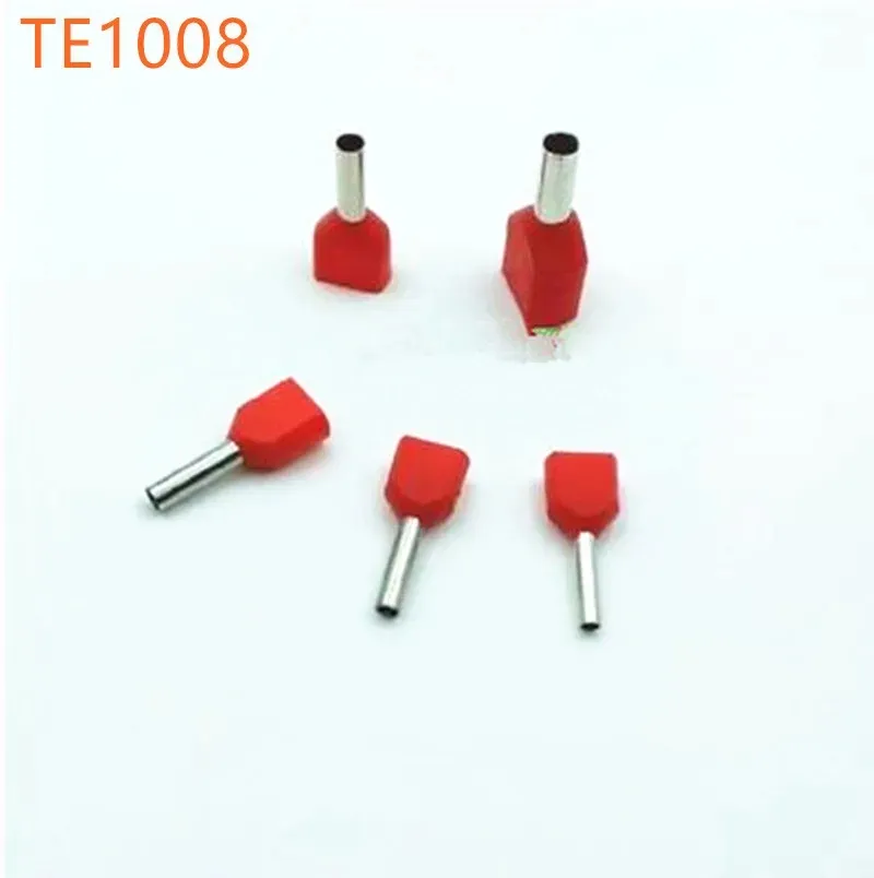 Te1008 2x 18 Awg Dual Entry Wire Terminal & Bootlace Ferrules Terminal Voor 2X1.0Mm 2.8Mm Pin Lengte