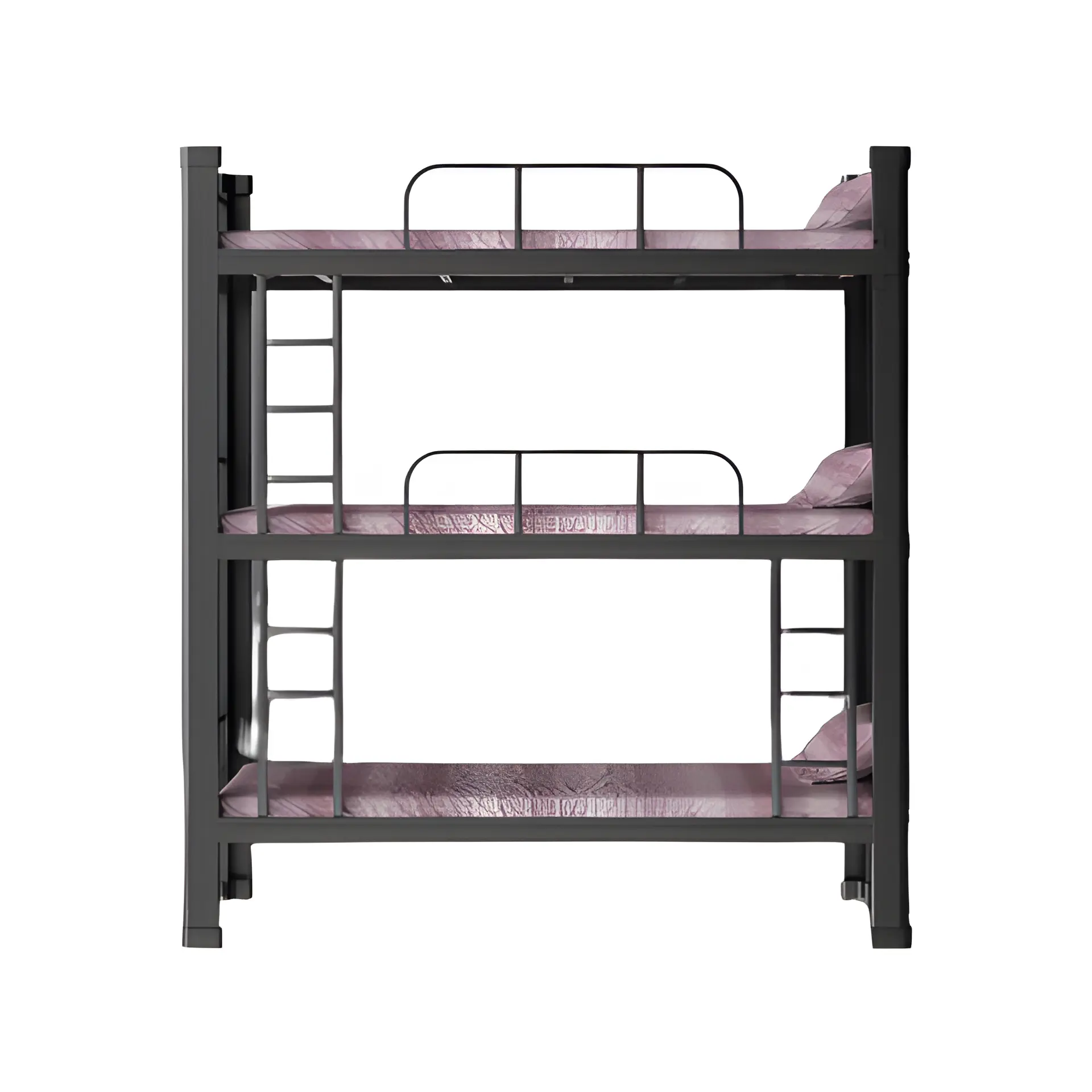 Quarto dormotory barato 3 nível adulto ferro Metal Bed frame aço triplo beliche