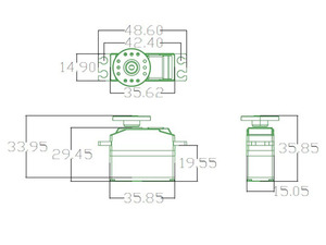 केपावर डवी 026 आरसीसी कार सर्वो एल्यूमीनियम केस 5 किलो 500 एच आरसी हेलीकॉप्टर विमान मॉडल के लिए - Product Image 6