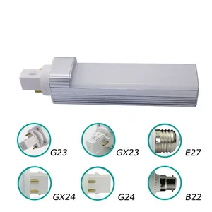 โคมไฟ CFL ขนาด26วัตต์ PL-C G24q แนวนอน12วัตต์เทียบเท่า Gx24หลอดไฟ LED ฐาน4ขา
