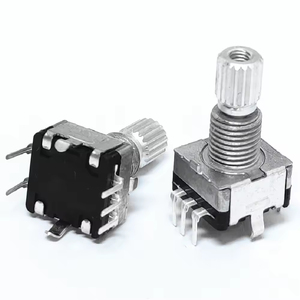 Samplemicroロータリーエンコーダ5V 20パルス20位置決め垂直回転エンコーダ押しボタン付き - Product Image 1