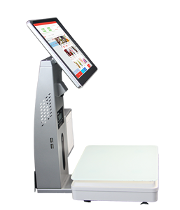 POS-Systeme Registrier kasse mit AI-Waage Checkout Scale Machine mit bewölktem Online-Android-Software programm für den Einzelhandel
