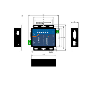 Taidacent grado Industrial serie Dual Rs232 a Lan RS485 a Ethernet Modbus Rtu a Tcp IP convertidor - Product Image 2