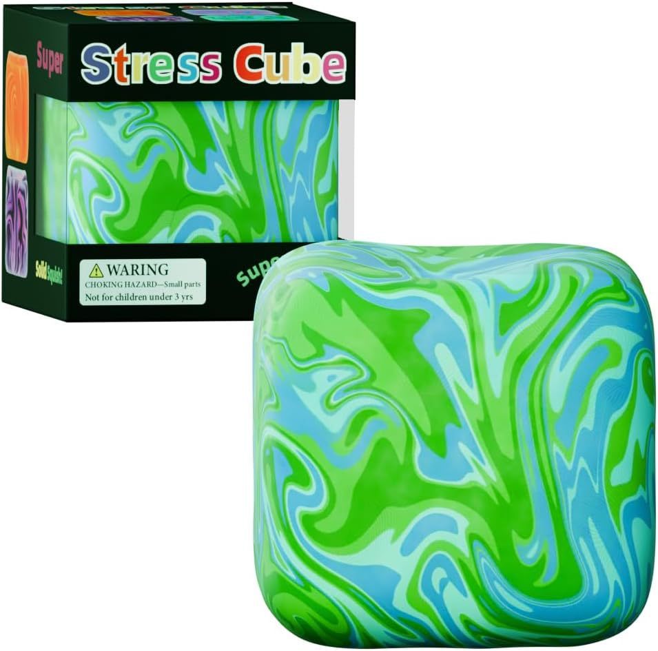 Bonbon maltose carré veiné vert de 5 cm