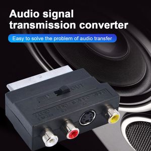 <strong>Scart</strong> Male Plug <strong>to</strong> 3 <strong>RCA</strong> Female <strong>Adapter</strong> AV TV Audio Video <strong>Adapter</strong> With S-Video Port DVD Recorder <strong>Input</strong> <strong>Output</strong> Switch Connector - Product Image 4