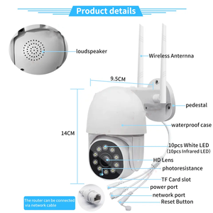 V380 IP圆顶闭路电视无线安全摄像机1MP 3MP彩色夜视智能家居使用360自动跟踪内置麦克风存储卡 - Product Image 2