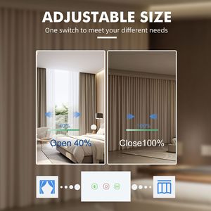 Smartdust USスタンダードWiFiスマートタッチカーテンパネルAlexa音声リモコン3ウェイ耐久110V家庭用トゥヤスマート経由 - Product Image 4