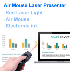 Presentatore di controllo vocale con Air Mouse per presentazione remota PPT Air Mouse con puntatore Laser Computer Remote Clicker - Product Image 6