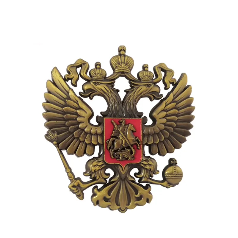 Badge d'aigle Double tête, Badge personnalisé de la russie