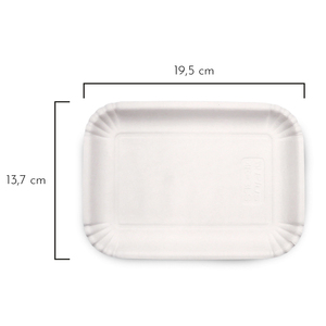 Elite Aliment Series Food Grade Rectangular <strong>Paper</strong> Tray - Recyclable Cake Serving Tray Cake Plates For Displays - 19,<strong>5</strong> <strong>X</strong> 13,<strong>7</strong> cm - Product Image 2