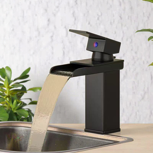 Hiện đại LED thay đổi màu sắc vòi nước cho nhà bếp ngoài trời hiện đại năng động hiệu ứng ánh sáng nóng lạnh đồng vòi nước cho rửa lưu vực - Product Image 1