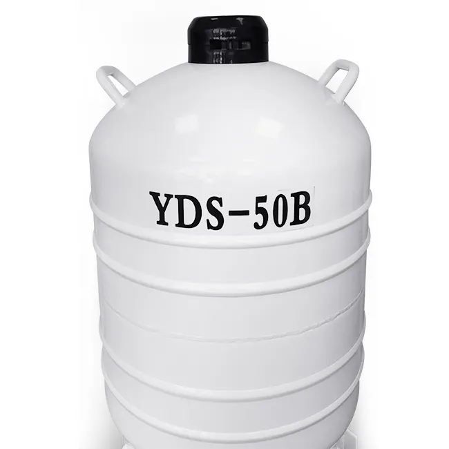 YDS-50Bไนโตรเจนเหลวถัง/CryogennicไนโตรเจนเหลวDewarกับรถเข็น