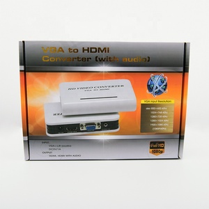Convertidor de caja VGA a HDMI, convertidor de PC con audio a HDMI