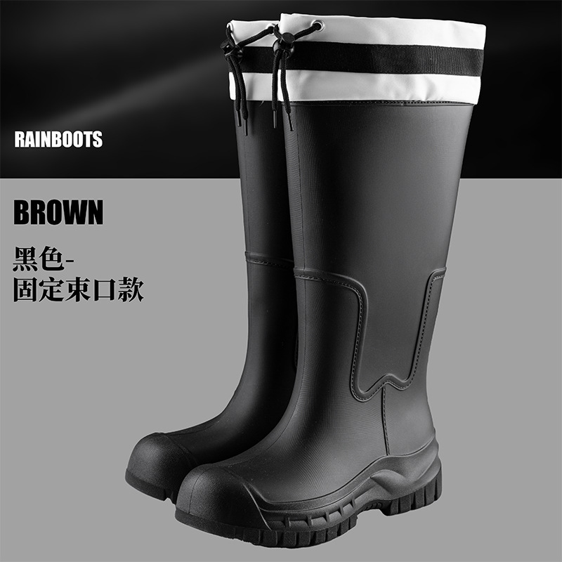 Ywb869 - Bota alta negra impermeable de alta calidad
