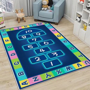 Cartoon Puzzle Game Early <strong>Learning</strong> Rug Living Room Bedroom Four Seasons Available Non-slip Soft Custom Kid's Carpet