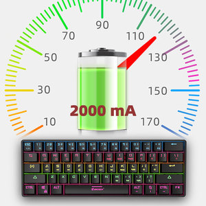 Jertech JK530 Diseño moderno colorido inalámbrico 2,4 Teclado Computadora con cable Mini teclados para juegos - Product Image 2