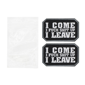 売れ筋の新しいデザインI COME SHIT UP I LEAVE刺繍入りアームバンドおかしいコラージュ寮スローガンアームバンドマジックパッチ - Product Image 3