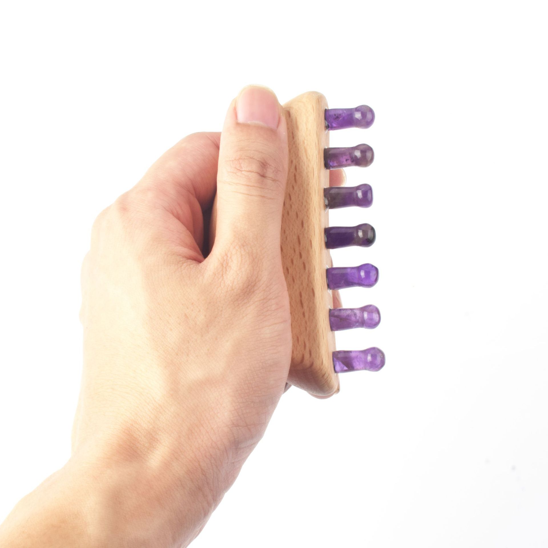amethyst wood comb