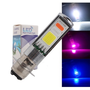 12V-80V12Wフォグライト、3色ホワイトブルーレッドストロボ点滅機能付きP15D電球COBLED自動オートバイライト - Product Image 1
