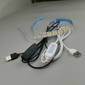 5 В, USB, Двухцветные светодиодные полосы, 120 светодиоды/м, 0,5 м, 1 м, 3000K-6500K, SMD-2835, USB-полосы с регулировкой яркости