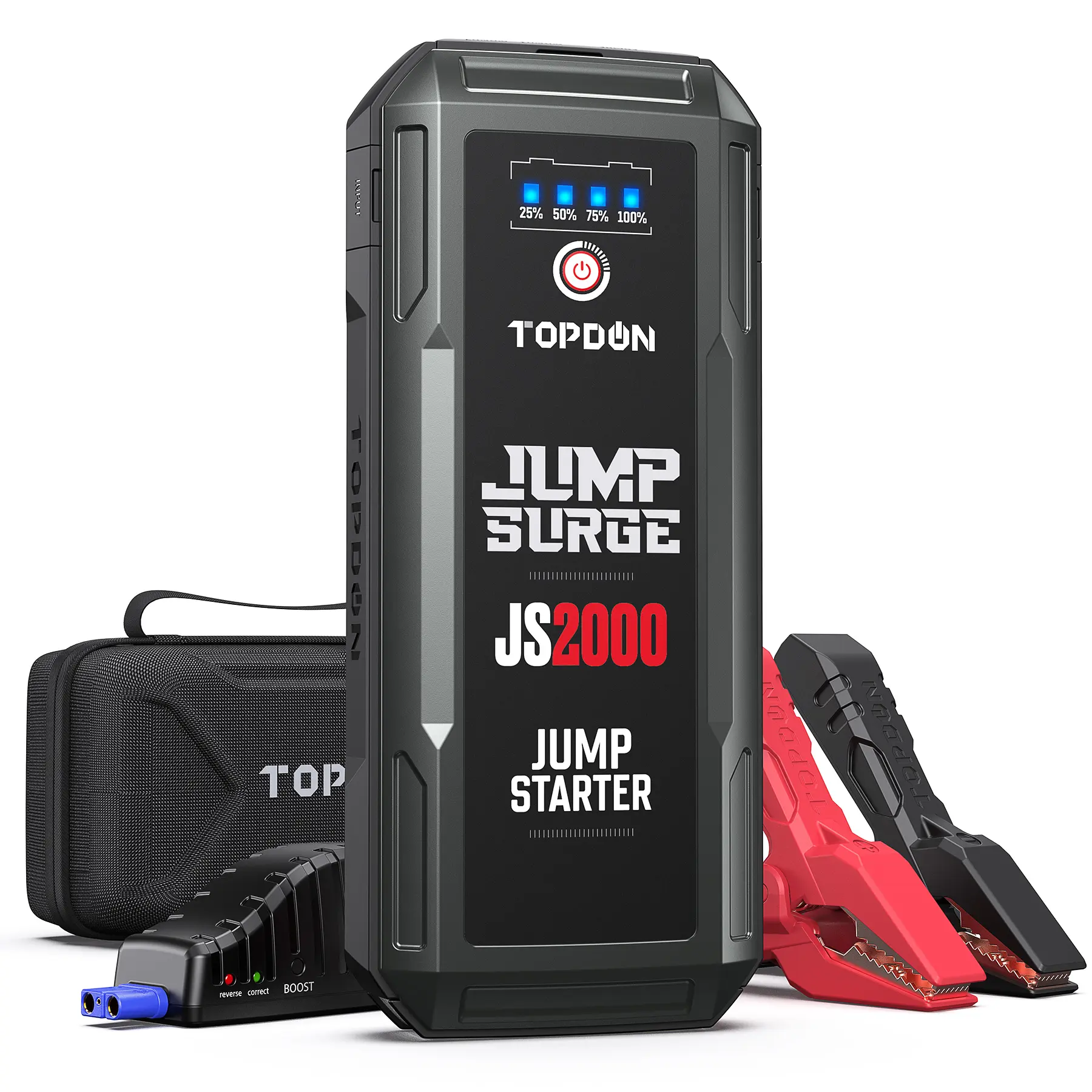 TOPDON-arrancador de batería portátil para coche, dispositivo de arranque de motor de emergencia de 12V, Lifepo4, de alta calidad, 2000A