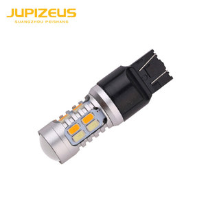 5630 LED ampuller 1157 3157 7443 20SMD gündüz koşu işık dönüş sinyali çift modlu beyaz Amber LED ışık araba - Product Image 1