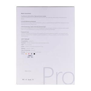 适用于Microsoft Surface Pro3/4/5/6/7的智能触摸板12.2英寸RGB背光无线表面键盘 - Product Image 6