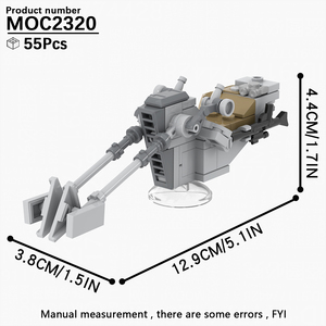新宇宙戦争マンダロリアン反重力モトビルディングブロックセットモデルパズルおもちゃ子供用MOC2320