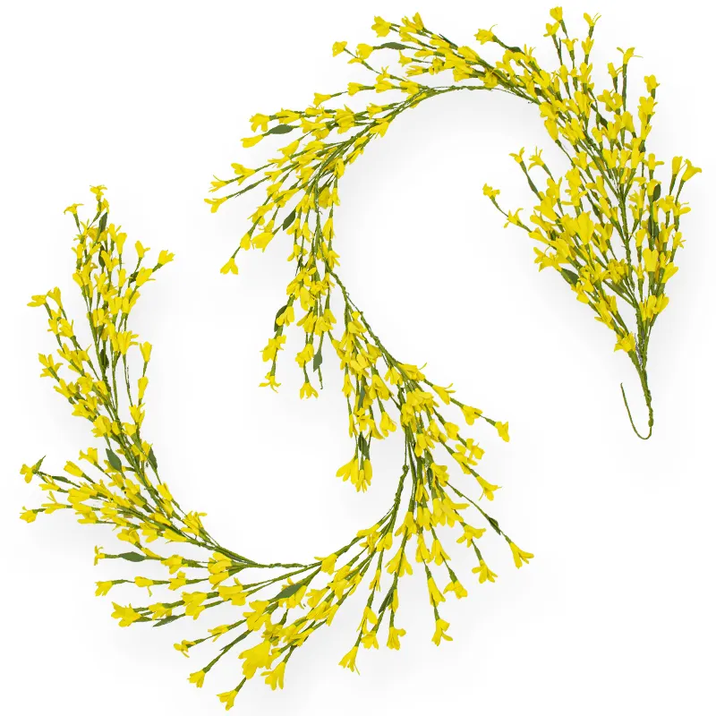 モダンスタイル高品質優れた原料安い黄色の花冬ジャスミン造花家の装飾用