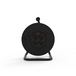4 ช่อง EU Multi-socket พร้อมสายต่อสวิตช์สายเคเบิลแบบพับเก็บได้ 50 ม. ม้วนสายเคเบิลกลม - Product Image 1