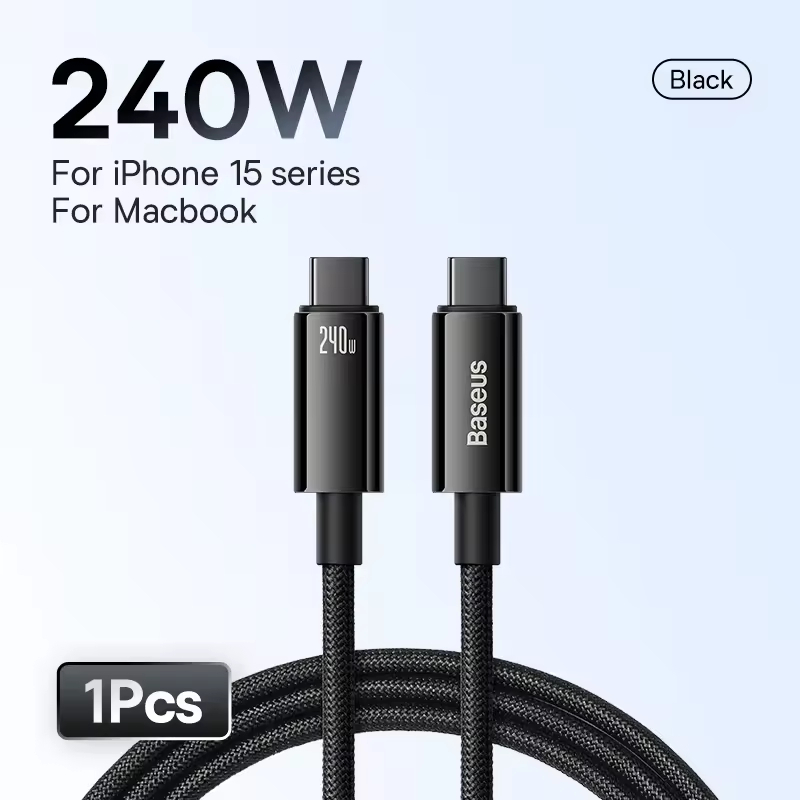 negro 1 pieza 240W 1m
