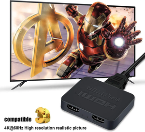 Carcasa de plástico Mini 1X2 HDMI Splitter 2 puertos 1 en 2 salidas Amplificador dividido Pantalla dual para DVD para PS3 HDTV - Product Image 1