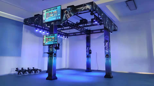 9D VR 4 Seat Simulator Chair Outdoor 360 Graus <span class=keywords><strong>Arcade</strong></span> Game Machine para Adventure Park e Metal Público e Material PC