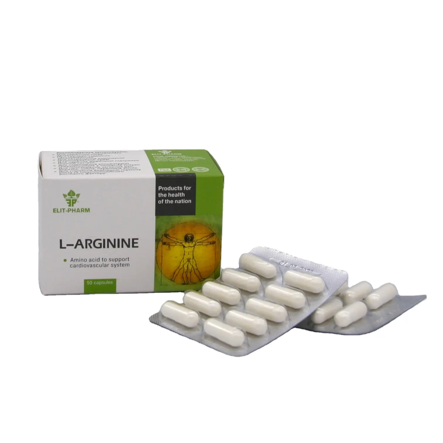 Wholesale Supplier of L-Arginine 350 mg Amino Acid Capsules to Improve Cardiovascular system