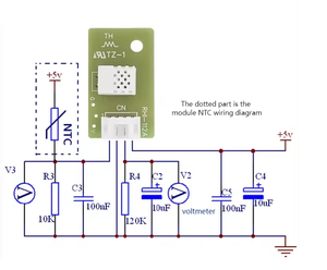 <strong>Temperature</strong> and <strong>Humidity</strong> <strong>Sensor</strong> Module Replacement for RHI 112A Humidifier Dehumidifier <strong>Sensor</strong> - Product Image 4
