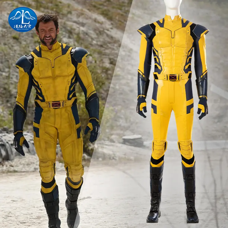 Neues Karneval Kostüm Film Herrenkostüm Superheld James Howlett Kostüm Totpool 3 Wolverine Cosplay Kostüm