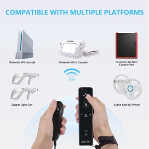 รีโมทเกม Nintendo Wii ไร้สายพร้อมเซ็นเซอร์ตรวจจับการเคลื่อนไหวในตัวและการสั่นสะเทือนมอเตอร์ควบคุมวิดีโอเกม - Product Image 2