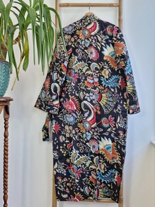 Artland uluslararası kadın giyim elbise elbisesi hint el yapımı Farida <span class=keywords><strong>Kahlo</strong></span> Kaftan uzun pamuk kapak up gecelik Kaftan kleid