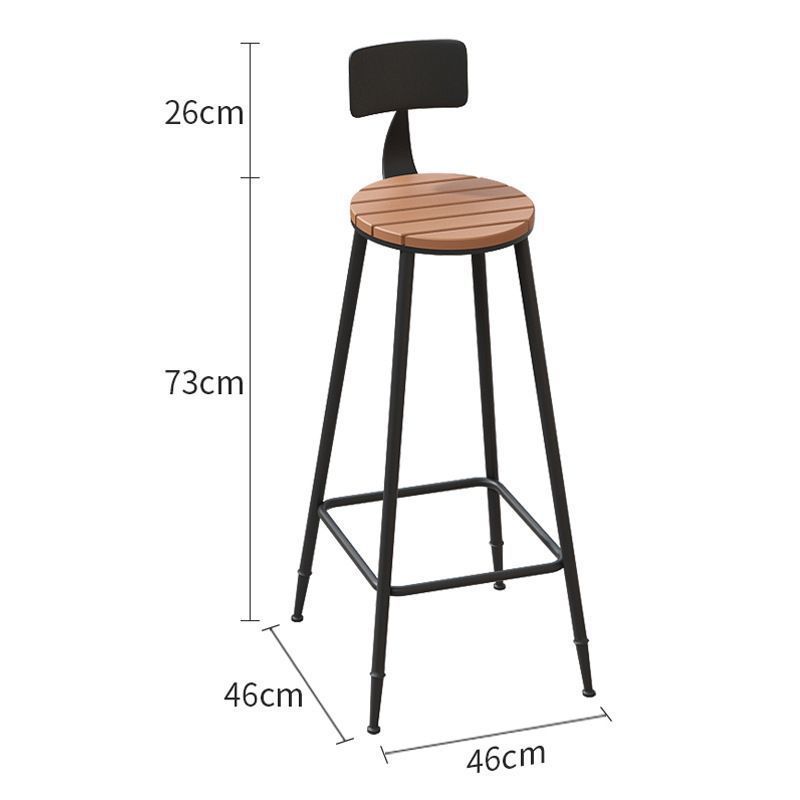 Taburetes de bar redondos de 75 cm de altura (4 piezas)