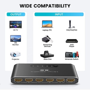 <strong>HDMI</strong> <strong>2</strong>.0 <strong>Switch</strong> 5 in <strong>1</strong> Out with Remote <strong>hdmi</strong> Video <strong>Switch</strong> <strong>HDMI</strong> Switcher Supports 4K 3D UHD HDR Compatible with Fire Stick - Product Image 3