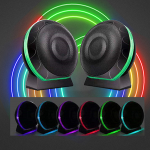 Portable <strong>Computer</strong> Speaker With Subwoofer USB-Powered Wired Desktop Speakers With 3.5mm Aux <strong>Input</strong> LED Atmosphere Light - Product Image 4