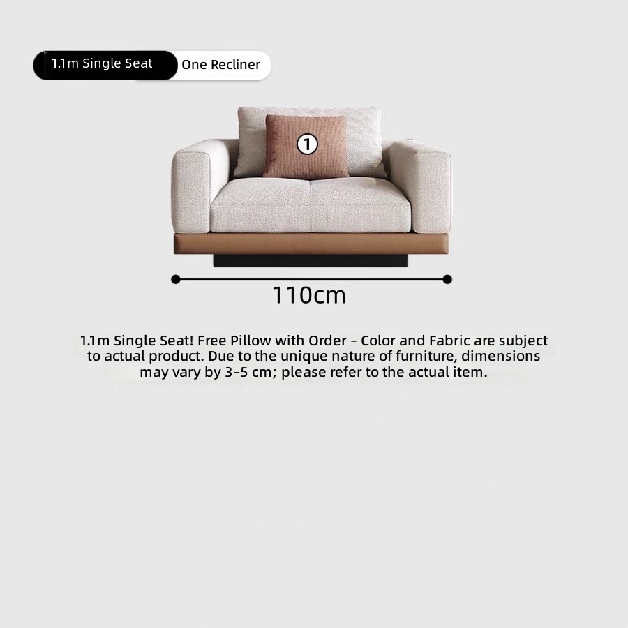 Asiento individual de 110 cm con reposabrazos dobles.