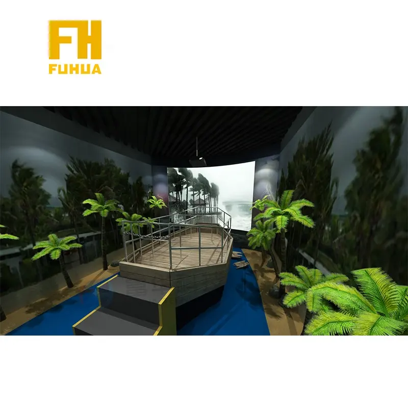 3D фильм с очками новый дизайн Тайфун симулированный зал динамическая лодка платформа 5D кинотеатр Тайфун опыт зал