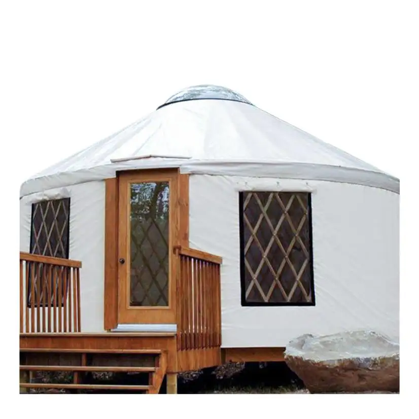 Tienda de campaña inflable para acampar al aire libre, tiendas familiares, precio barato, yurta mongola de alta calidad