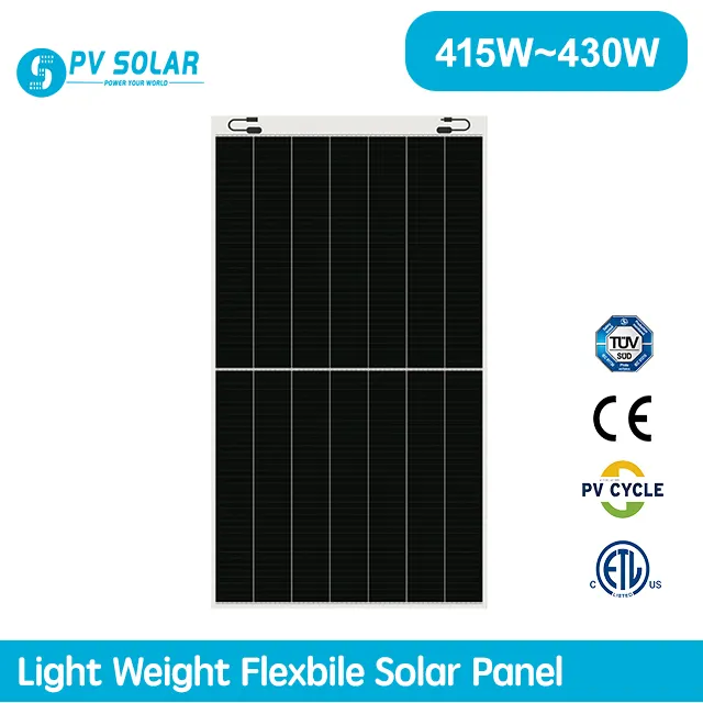 Flexibel zonnepaneel Betaalbare prijs Voorraad 400w 420w 430W 450W Flexibel zonnepaneel 300W 320W 325W 350W Flexibele zonnepanel