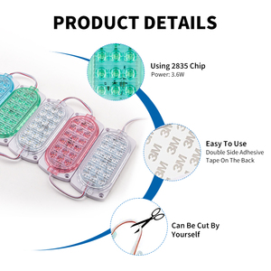 RCJ ไฟ LED Mini LED โมดูลฉีด12โวลต์ช่องตุ่มตัวอักษรกล่องโฆษณากลางแจ้ง RGB LED โคมไฟโมดูล - Product Image 5
