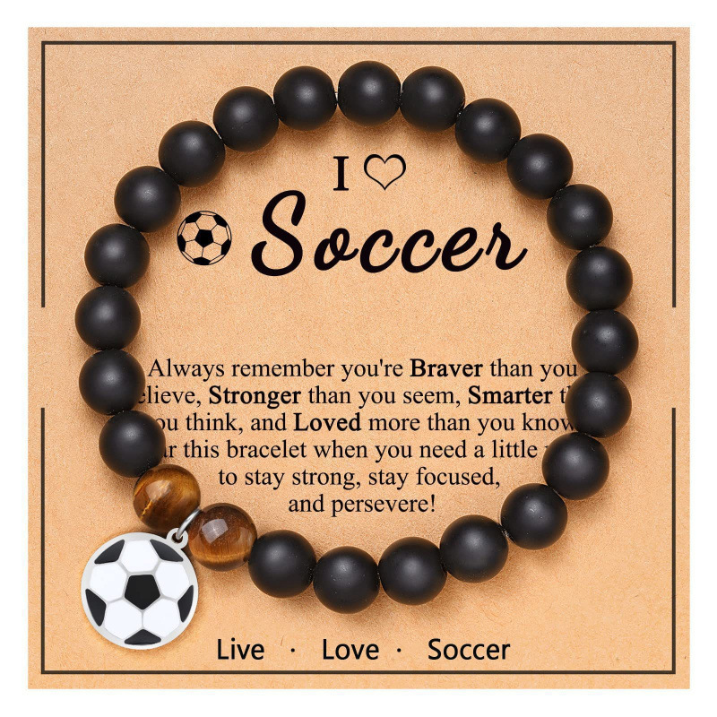 Tarjeta pulsera fútbol blanco